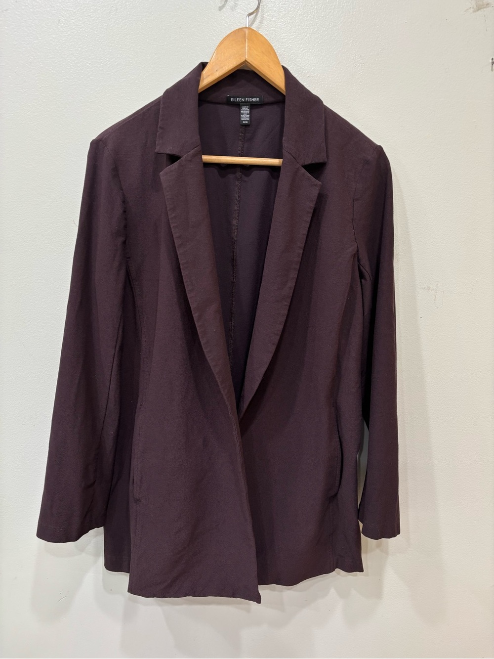 Eileen Fisher Open Blazer Brown Jacket Women’s Size Medium